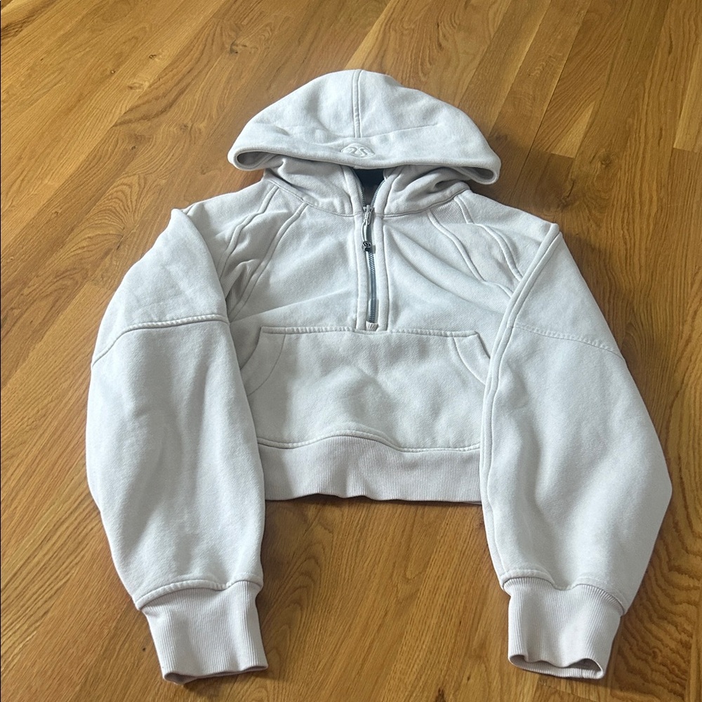Lululemon Athletica Cream Scuba half zip